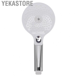 Yekastore Shower Head  Comfortable Grip Water Saving 3 Function Button Silicone Household Bathroom Showerhead  for Gym