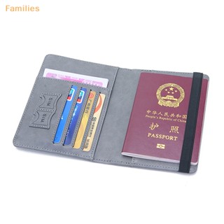 Families&gt; กระเป๋าหนัง PU สําหรับใส่หนังสือเดินทาง เอกสาร RFID ในรถยนต์