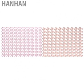 Hanhan 100PCS Paper Clips Slip Resistant Plating Process Colorfast For School