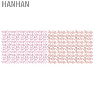 Hanhan 100PCS Paper Clips Slip Resistant Plating Process Colorfast For School