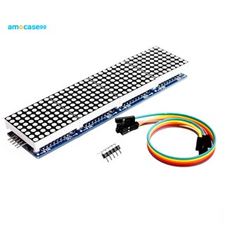 Amocase99 MAX7219 โมดูลไมโครคอนโทรลเลอร์ หน้าจอ 4 in 1 5P สําหรับ Arduino Dot Matrix