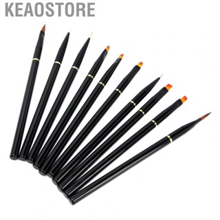 Keaostore 10 Pcs Nail Art Brushes Set Painting Tools Nail Liner  Painting Nail Art