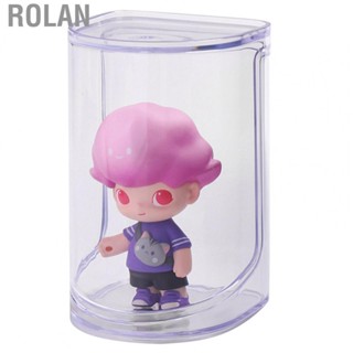 Rolan Action Figure Display Box  Dust Proof L Shaped Cover Opening Portable Action Figure Storage Box Light  for Doll