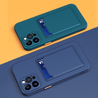 เคสโทรศัพท์มือถือ TPU นิ่ม พร้อมช่องใส่บัตร สีแคนดี้ สําหรับ Xiaomi 11 Lite NE 11T 12T Pro Poco X3 NFC F4 M5 X5 F5 Pro