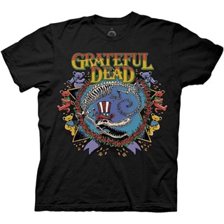 เสื้อยืด พิมพ์ลายหัวกะโหลก Grateful Dead Rock Grateful สไตล์วินเทจ สําหรับผู้ชาย