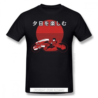 เสื้อยืด ผ้าฝ้าย พิมพ์ลายภาพยนตร์แอนิเมชั่น Akira Biker Gang Shotaro Kaneda Takashi ขนาดใหญ่ สําหรับผู้ชาย