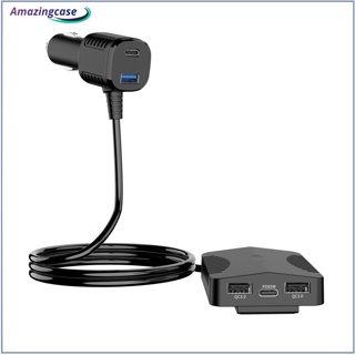 Amaz 103w ที่ชาร์จในรถยนต์ Type C ฮับชาร์จเร็ว ป้องกันชาร์จ Usb ชาร์จเร็ว สําหรับแล็ปท็อป โทรศัพท์มือถือ