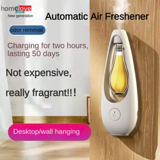 เครื่องกระจายกลิ่นอโรม่าอัตโนมัติ Smart Air Freshener Spray เครื่องกระจายน้ำมันหอมระเหยแบบชาร์จไฟได้ Fragrance Machine เครื่องเพิ่มความชื้นในอากาศ น้ำหอม น้ำมันหอมระเหย homelove