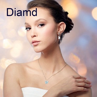 Diamd สร้อยคอ จี้หินคริสตัล หินขี้เถ้า รูปผีเสื้อ สเตนเลส สําหรับผู้หญิง