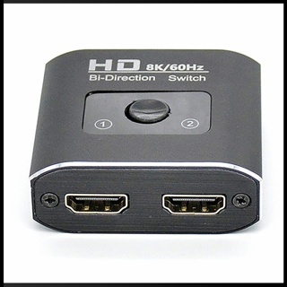 Zevaret 8k 60hz Hdmi-compatible 2.1 สวิตช์ 2 In 1 Out 1 In 2 Out Hd วิดีโอสองทิศทางสวิทช์ Splitter พร้อม Led