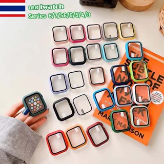 เคส watch 7 watch 8 case iwatch+ฟิลม์กระจกในตัว เคสกระจก ขนาด45 41 38 40 42 44 49mmใช้สำหรับ i watch 7 caseแอปเปิ้ลวอช