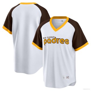 เสื้อกีฬาเบสบอล ทรงหลวม ลายทีม San Diego Padres MLB สีขาว พลัสไซซ์ 2023