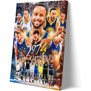 โปสเตอร์ผ้าใบ พิมพ์ลาย Stephen Curry Basketball Hd ขนาด 12x18 นิ้ว สําหรับตกแต่งผนังห้องนอน ห้องนั่งเล่น