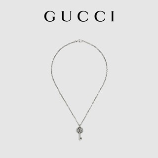 [พร้อมส่ง] Gucci GUCCI สร้อยคอเงิน จี้กุญแจ G คู่ สําหรับผู้หญิง