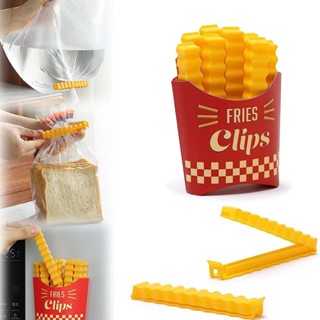 French Fries Sealing Clip Refrigerator Sticker Magnetic Clip Snack Sealing Clip Food Small Clip Plastic Bag Seasoning Sealing Strip Magnetic