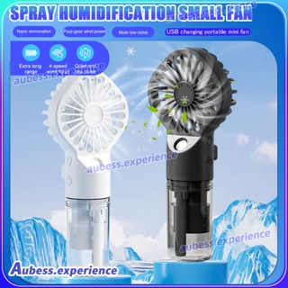 พัดลมมือถือ Mini Mist Air Cooler แบบพกพา USB แบบชาร์จไฟได้ Cooling Humidifier Summer Heat Dissipation Spray Fan Experth