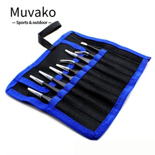 Muvako กระเป๋าเครื่องมือแหนบ 9 หลุม แบบพกพา 9 ชิ้น