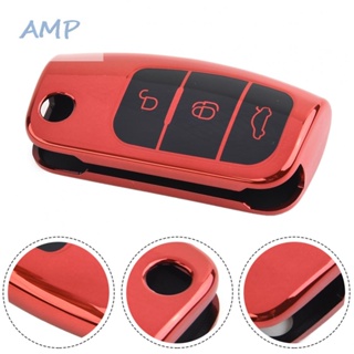 ⚡READYSTOCK⚡Flip Key Case TPU Red 3 Button Cover For Ford Fiesta Focus Key Chain Hot