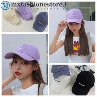 Mxfashione หมวกเบสบอลปักลายตัวอักษรสไตล์เกาหลีสําหรับผู้หญิงและผู้ชาย