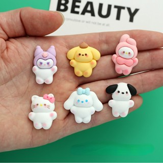 การ์ตูนคุโรมิ อะนิเมะ Jibbitz Hello Kitty Sanrio Jibits Crocs Charm Cinnamoroll Dog Croc Jibbits สําหรับผู้หญิง อุปกรณ์เสริมตกแต่งรองเท้า