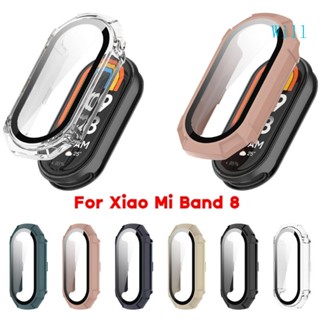 Will เคสป้องกัน สําหรับ Mi-Band 8 ฟิล์มกระจกกันรอยหน้าจอ กันน้ํา สําหรับสมาร์ทวอทช์ One-piece