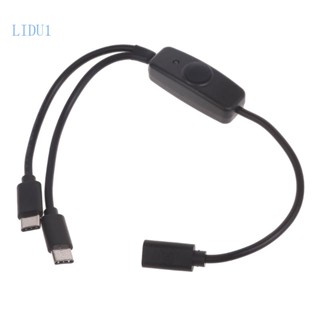 Lidu1 สายต่อขยาย Type C พร้อมพอร์ตชาร์จ USB C Micro USB ไฟแสดงสถานะ LED และเปิดปิด สําหรับโทรศัพท์ แท็บเล็ต