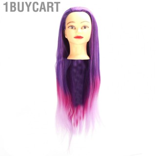 1buycart Mannequin Head Gradient Color Hairdresser Head Practical Easy To Comb Clear Hairline Even Distribution for Hair Dyeing for Hair