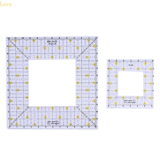 ไม้บรรทัดอะคริลิค ทรงสี่เหลี่ยม ป้องกันการลื่นไถล สําหรับตัดเย็บเสื้อผ้า DIY