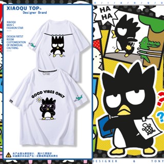 ขายดี!เสื้อยืดแขนสั้น ผ้าฝ้ายแท้ พิมพ์ลาย Sanrio Cool Penguin XO แฟชั่นฤดูร้อน สไตล์ญี่ปุ่น สําหรับผู้ชาย และคู่รักS-5XL