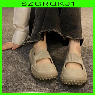 [szgrqkj1] รองเท้าแพลตฟอร์ม สีกากี สําหรับผู้หญิง เดินชายหาด ในบ้าน นอกบ้าน