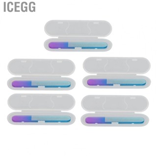 Icegg Manicure Nail File  Easy Cleaning Glass Fingernail Files Double Sided for Professional Salon