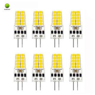 หลอดไฟฮาโลเจน G4 LED AC DC12V-24V 3W LED G4 20LED 360 องศา 2835SMD 30W สีขาว 8 ชิ้น