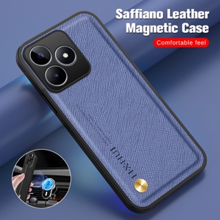 Luxury Leather Cross pattern Casing Magnetic shell For Realme C53 4G 53c C 53 C55 4G RMX3710 Shockproof Cover For oppo Realme 11 Pro+ realmi11 Plus 5G RMX3740