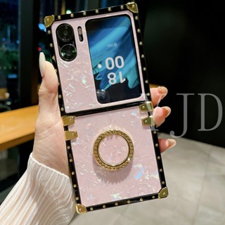 Yjd เคสโทรศัพท์ กันกระแทก ประดับเพชร พร้อมแหวนขาตั้ง สําหรับ OPPO Find N2 Flip