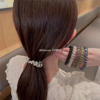 เคเอฟ643 สาวใหม่สีเข้มสดใสโทรศัพท์สายคลื่นผมวงกลมผูกผมผู้หญิงอุปกรณ์เสริม
