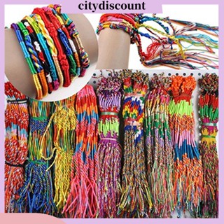 &lt;citydiscount&gt; สายสร้อยข้อมือถัก หลากสี แฟชั่น สําหรับคลับ 20 ชิ้น