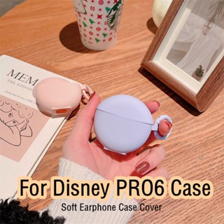 【ของแท้】เคสหูฟัง แบบนิ่ม สีพื้น สําหรับ Disney PRO6 PRO 6