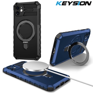 Keysion เคสโทรศัพท์มือถือ กันกระแทก พร้อมแหวนขาตั้งแม่เหล็ก สําหรับ iPhone 11 11 Pro Max 11 Pro Max