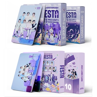 โปสการ์ดโลโม่ BT-S 10th ANNIVERSARY 2023 FESTA Series Bangtan Boys Kpop ราคาถูก 55 ชิ้น ต่อกล่อง