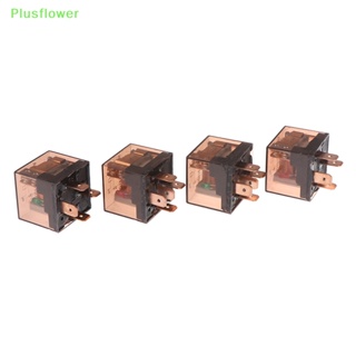 (Plusflower) รีเลย์ควบคุมรถยนต์ 12 24V 80A 4 5Pin SPDT กันน้ํา