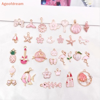 [Ageofdream] จี้รูปผลไม้ สัตว์ ผสมเคลือบ 31 ชิ้น / ชุด สําหรับทําเครื่องประดับ DIY