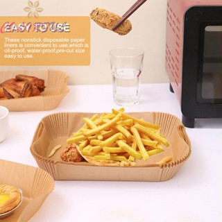 【COLORFUL】Paper Tray Non-stick Oil Proof Silicone Oil Paper Plate Air Fryer Paper