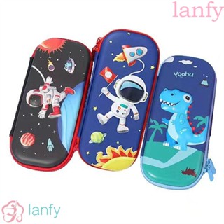 Lanfy กล่องดินสอ EVA ลายไดโนเสาร์นักบินอวกาศ 3D สําหรับเด็กนักเรียน