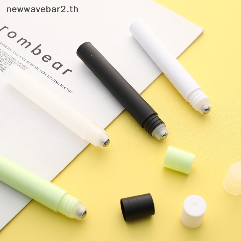 【ขายดี】ขวดลูกกลิ้งเปล่า พลาสติก สเตนเลส สําหรับใส่น้ํามัน 10 มล.
