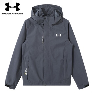 Under.armour เสื้อแจ็กเก็ตลําลอง มีฮู้ด กันน้ํา กันลม แบบบาง สําหรับผู้ชาย [L-7XL]