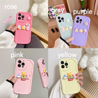 3D กันกระแทก สําหรับ Huawei Y9S Y9 prime 2019 P30 P40 P50 P60 Pro เคสมือถือ Soft TPU Case เคสป้องกัน Cute Cartoon Winnie the Pooh Rainbow Rabbit รอยสักครีม เปลือกซิลิคอน ป้องกันการตก