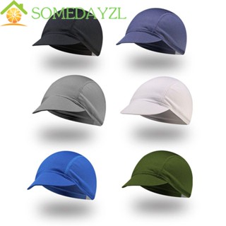 SOMEDAYZL หมวกตาข่าย แบบแห้งเร็ว สีพื้น เหมาะกับฤดูร้อน สําหรับขี่จักรยาน เล่นกีฬา