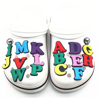 ตัวเลข Crocs Jibbits ตัวอักษร A-Z อุปกรณ์เสริม สําหรับตกแต่งรองเท้าเด็ก