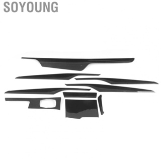 Soyoung Inner Door Panel Cover Interior Decoration Trim Kit Dry Carbon Fiber for Decor Replacement 5 Series G30 2017‑2021 RHD