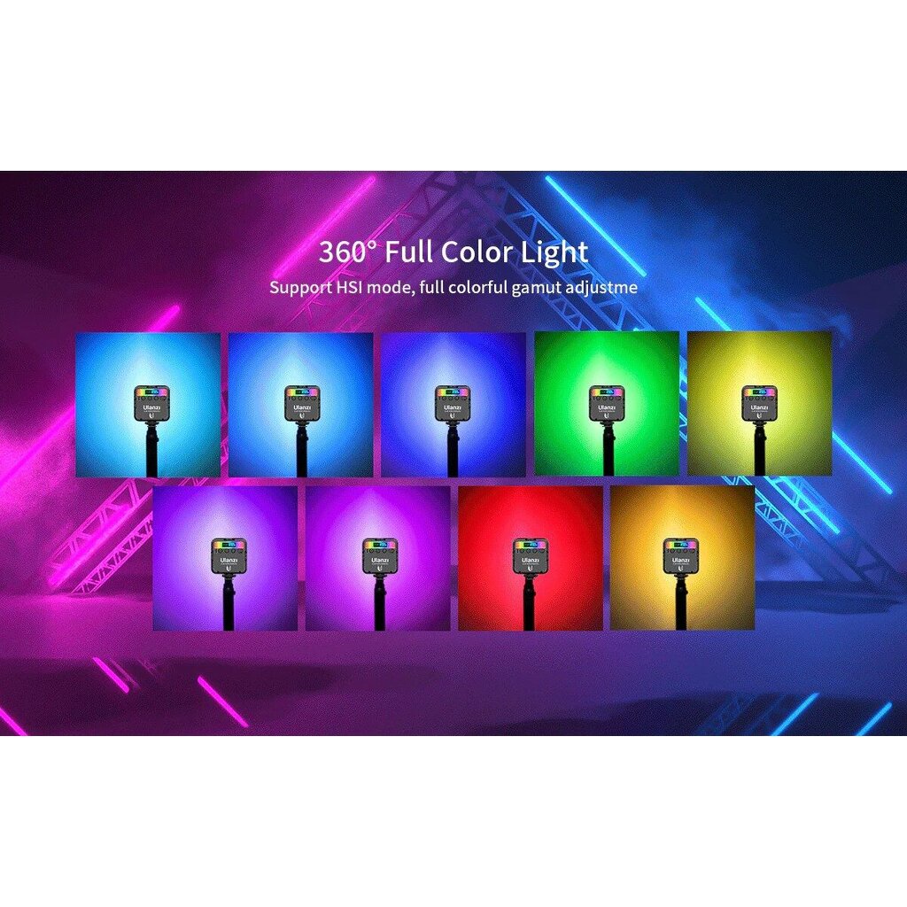 [ประกันศูนย์ไทย 1 ปี] Ulanzi VL49 Mini RGB 360 สี Light Rechargable ไฟสตูดิโอ LED ไฟติดหัวกล้อง ไฟเซลฟี่ ไฟถ่ายสินค้า...